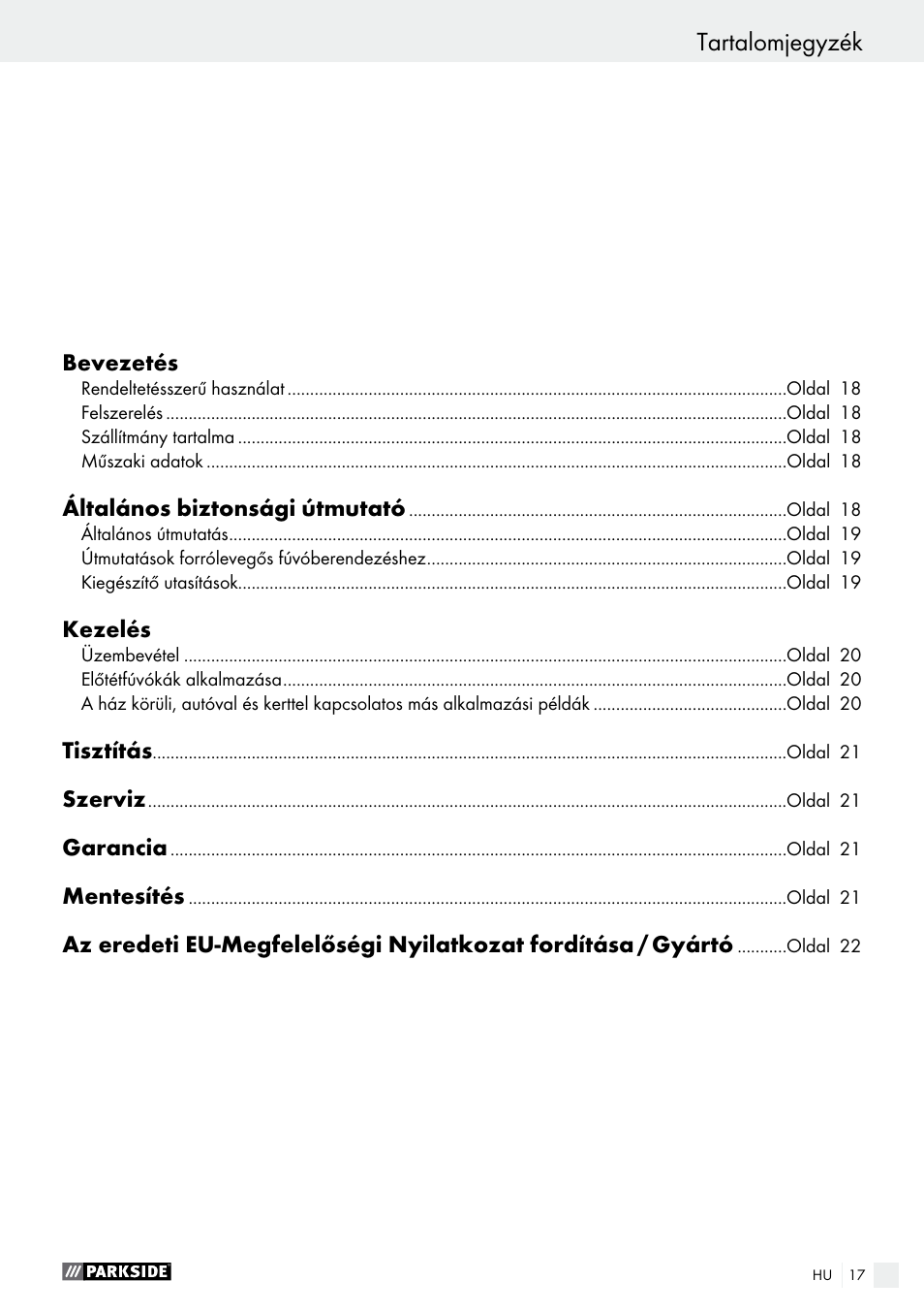 Parkside PHLG 2000 C2 User Manual | Page 17 / 49