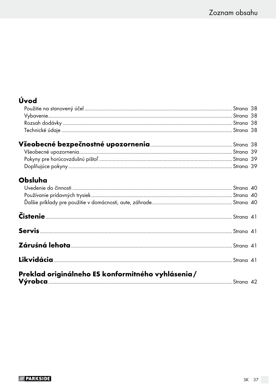 Parkside PHLG 2000 C2 User Manual | Page 37 / 49