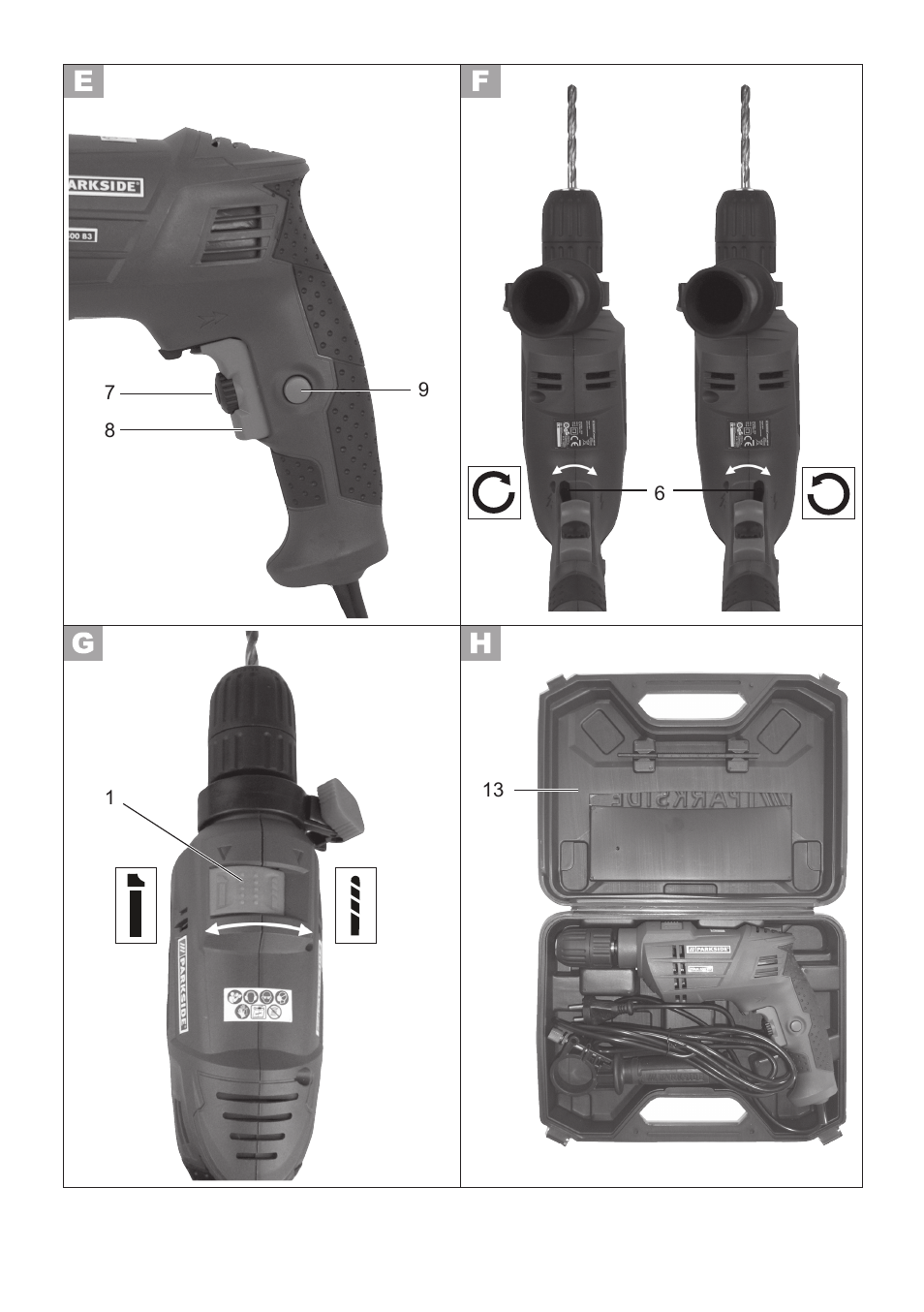 Parkside PSBM 500 B3 User Manual | Page 58 / 60
