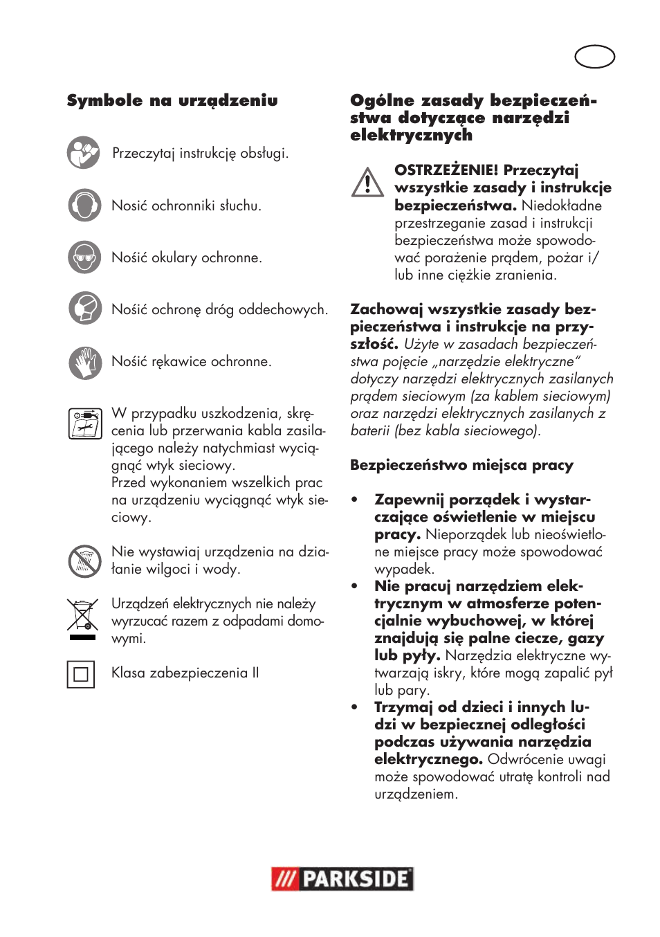 Parkside PSBM 500 B3 User Manual | Page 19 / 96