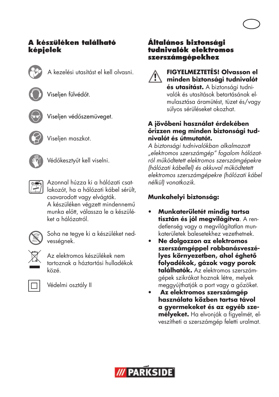 Parkside PSBM 500 B3 User Manual | Page 31 / 96