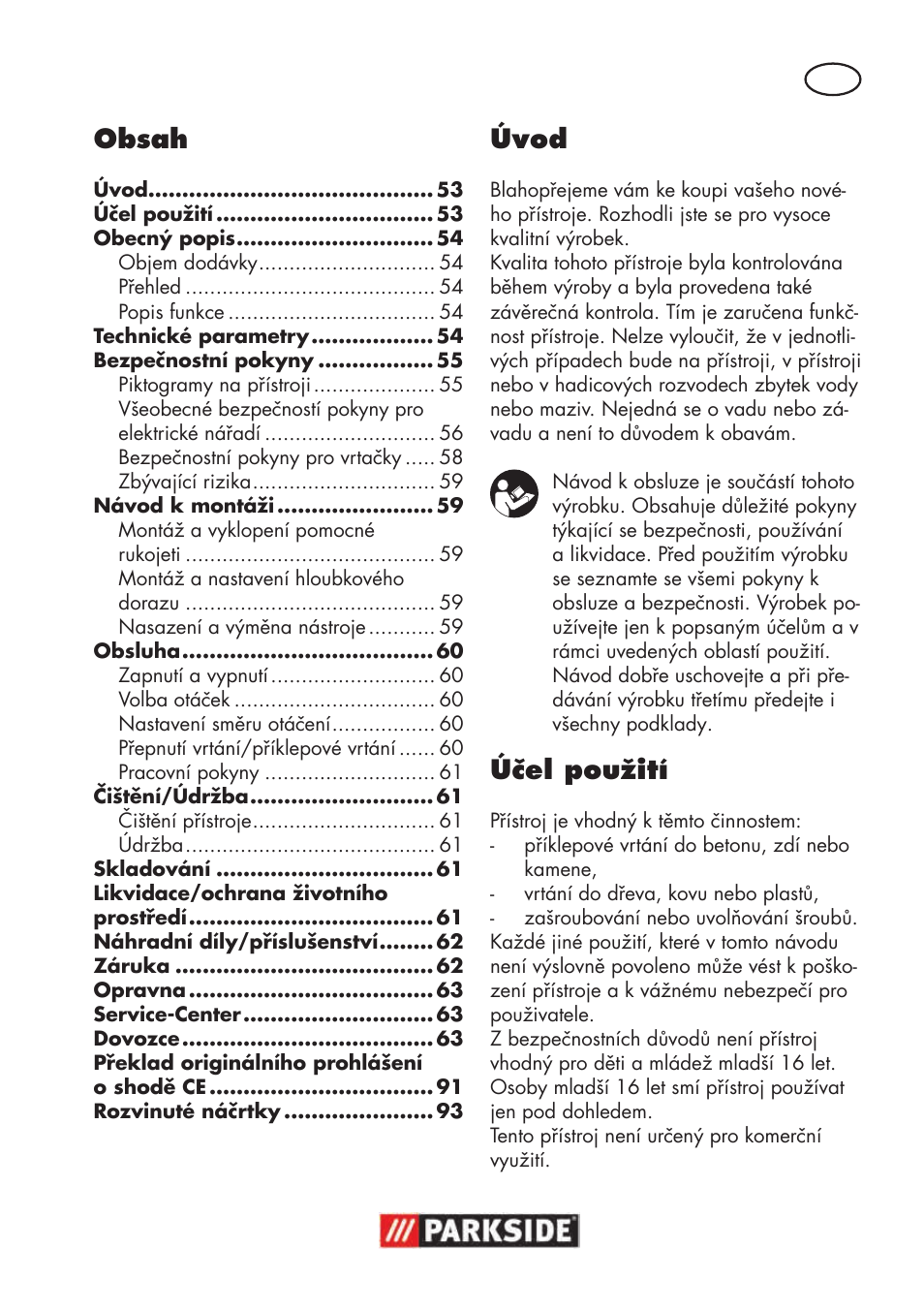 Parkside PSBM 500 B3 User Manual | Page 53 / 96