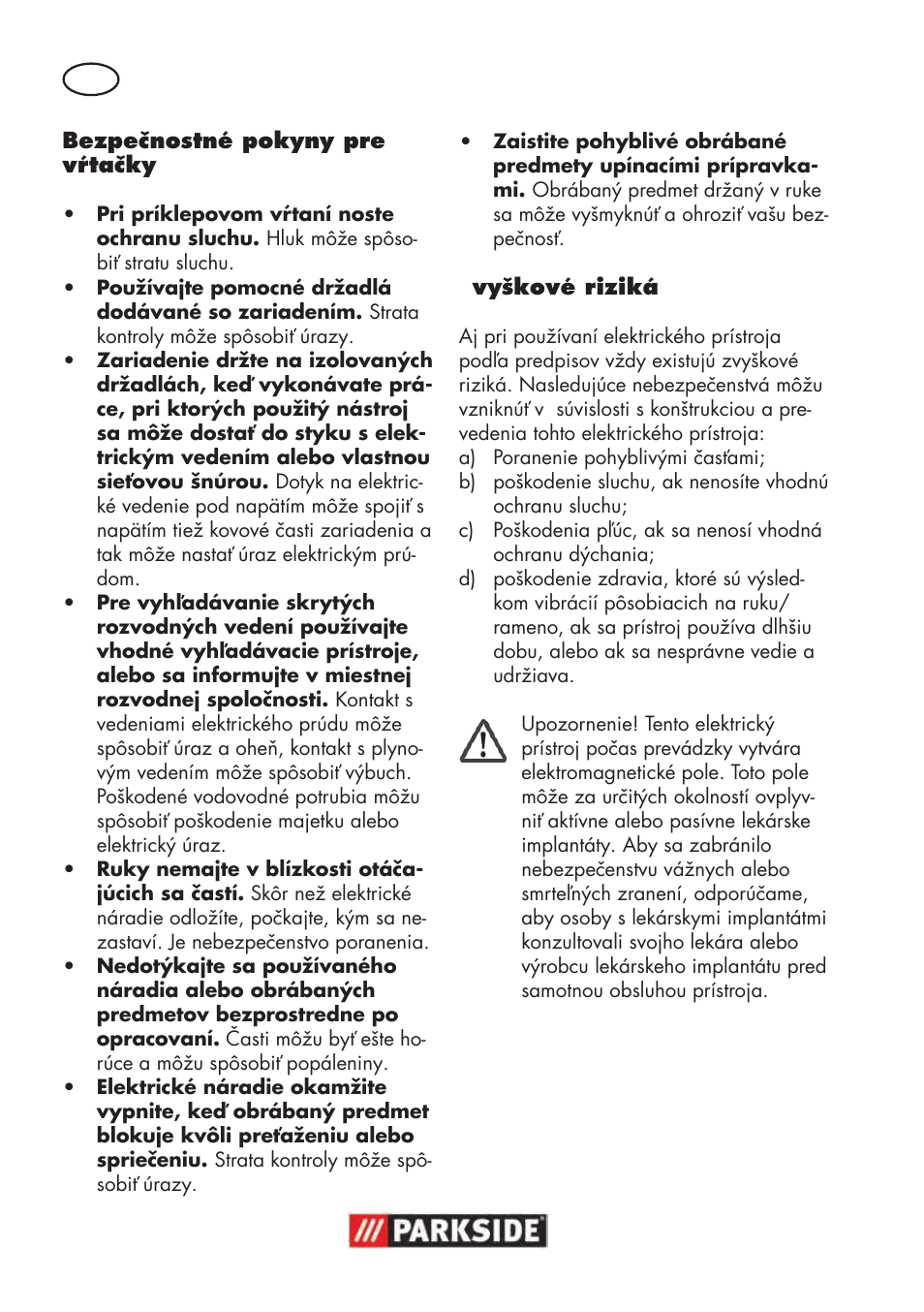 Parkside PSBM 500 B3 User Manual | Page 70 / 96