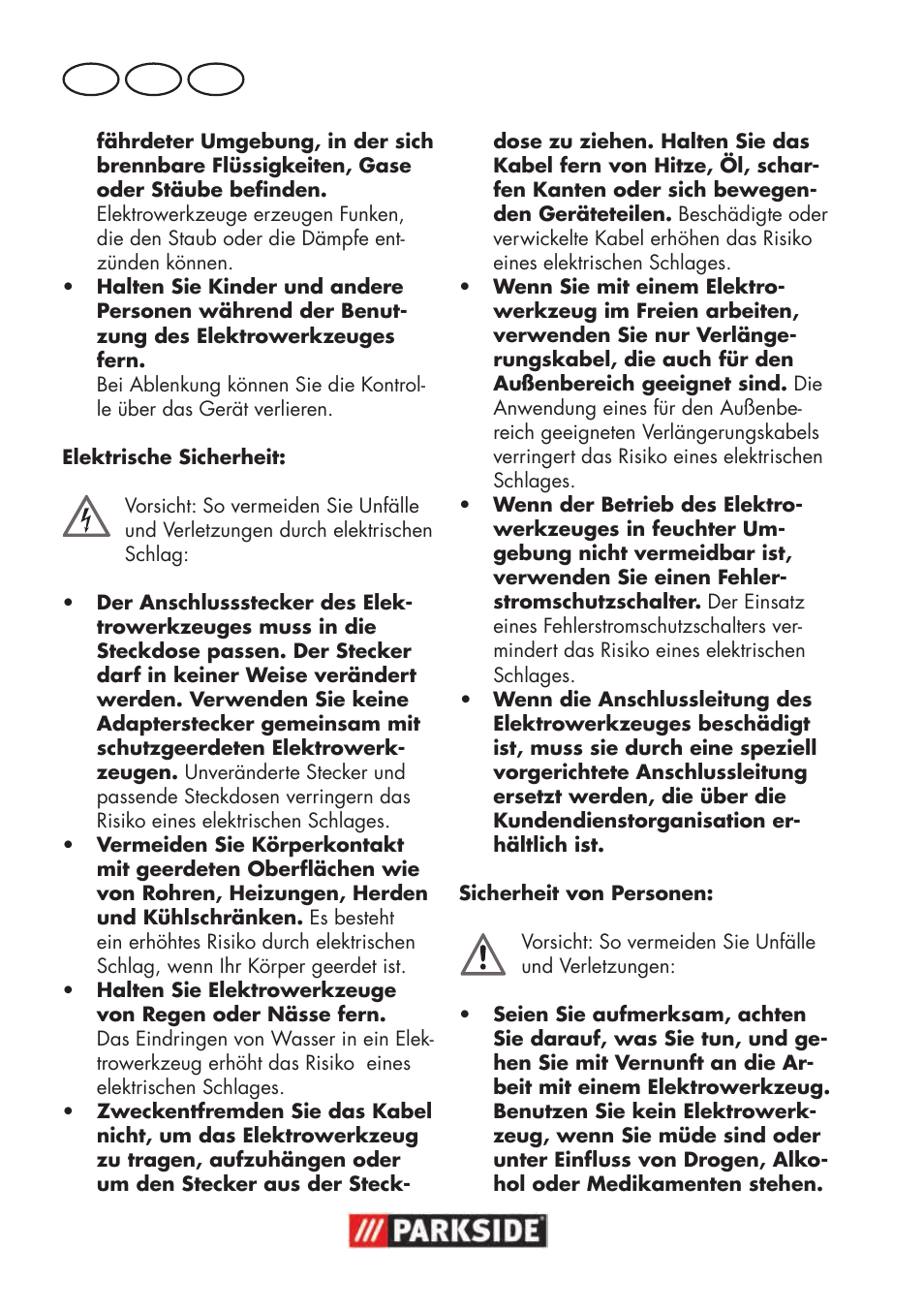 De at ch | Parkside PSBM 500 B3 User Manual | Page 80 / 96