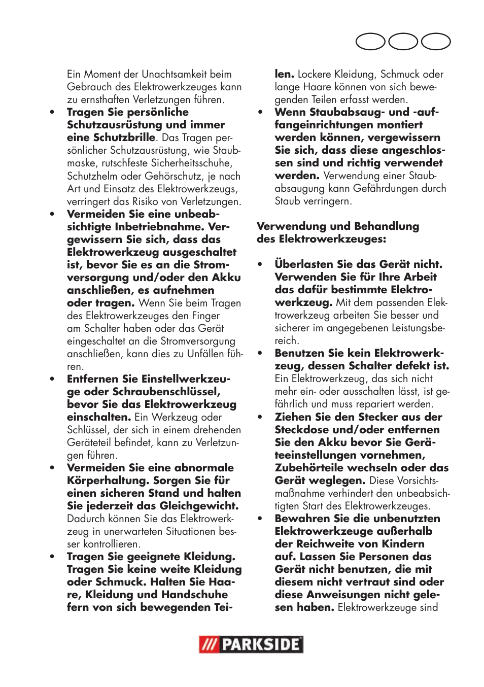 De at ch | Parkside PSBM 500 B3 User Manual | Page 81 / 96