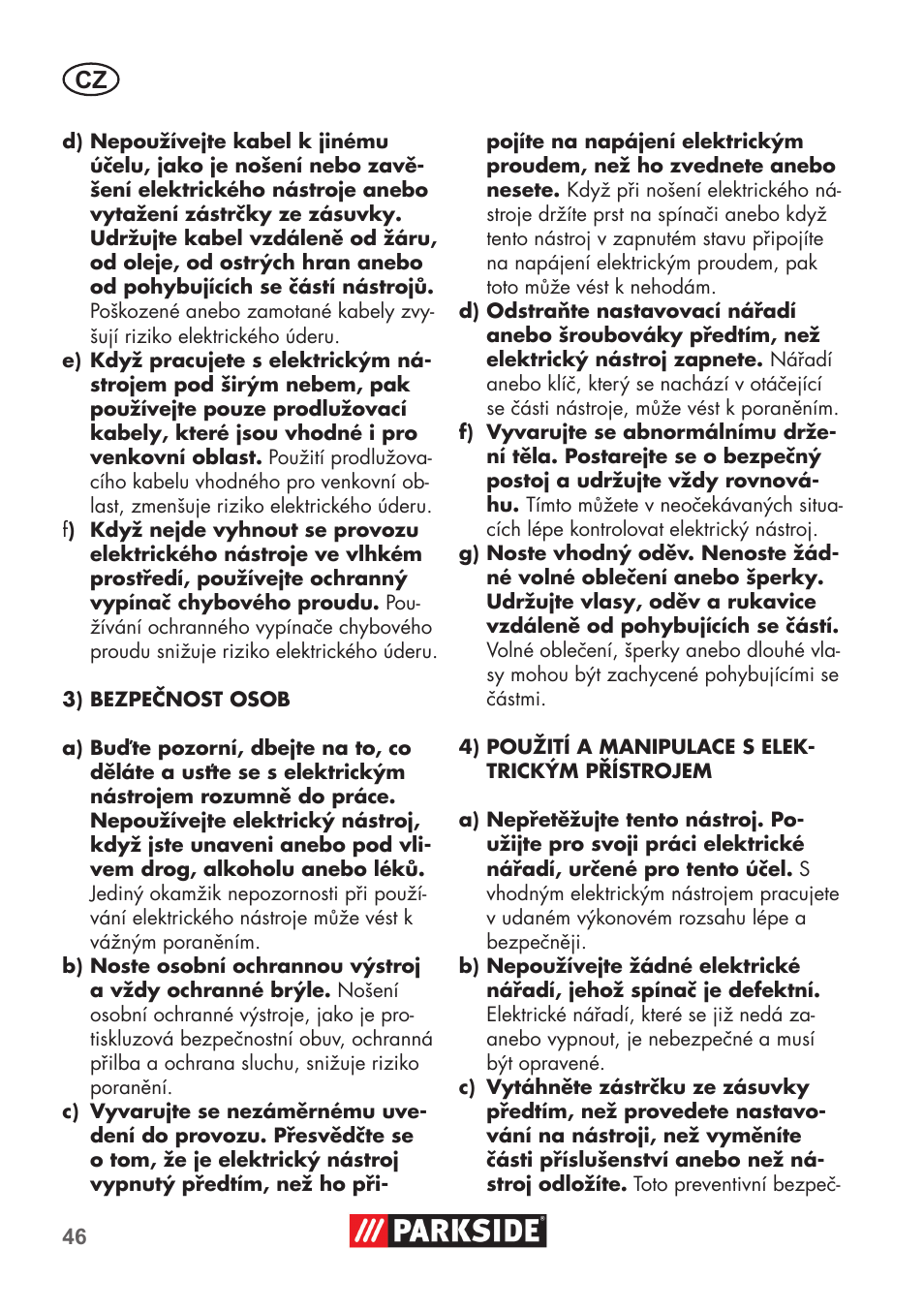 Parkside PSSA 3.6 C3 User Manual | Page 46 / 82