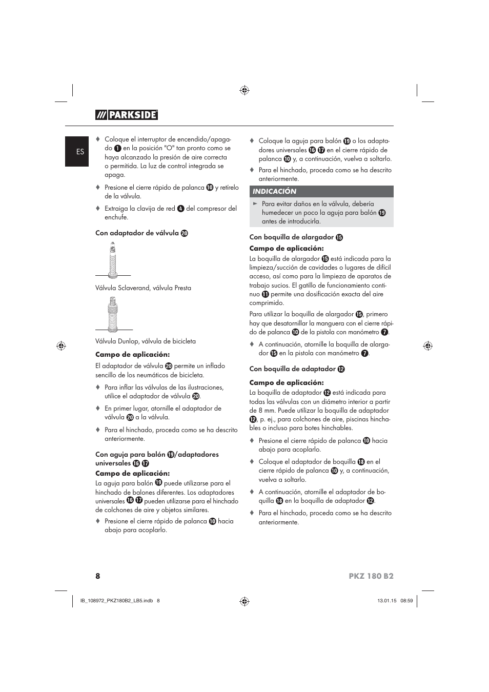 Parkside PKZ 180 B2 User Manual | Page 11 / 50