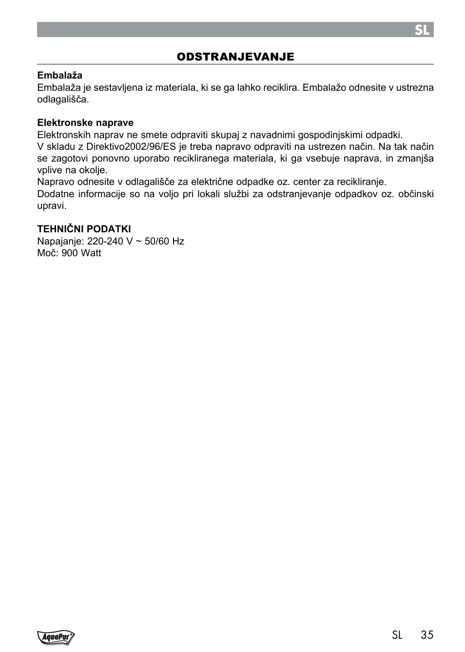 Aquapur Handheld Steam Cleaner User Manual | Page 37 / 74