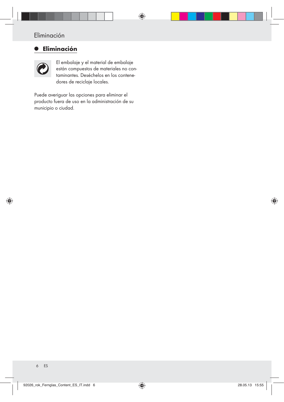 Eliminación | Auriol Z30373 User Manual | Page 6 / 16