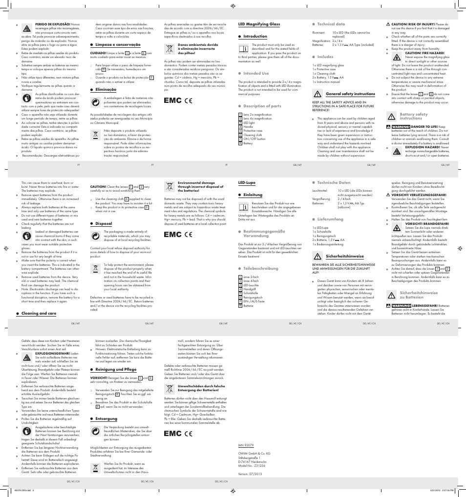 Auriol Z31256 User Manual | Page 2 / 2