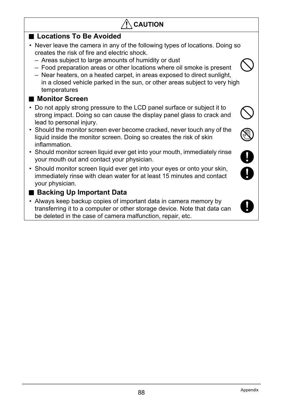 Casio EX-FR10 (Camera: Ver. 1.00 and 1.01, Controller: Ver. 1.00) User Manual | Page 88 / 119