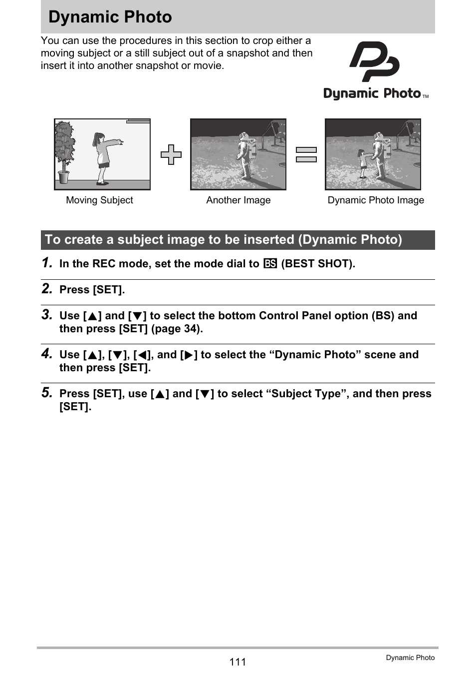Dynamic photo | Casio EX-H35 User Manual | Page 111 / 180