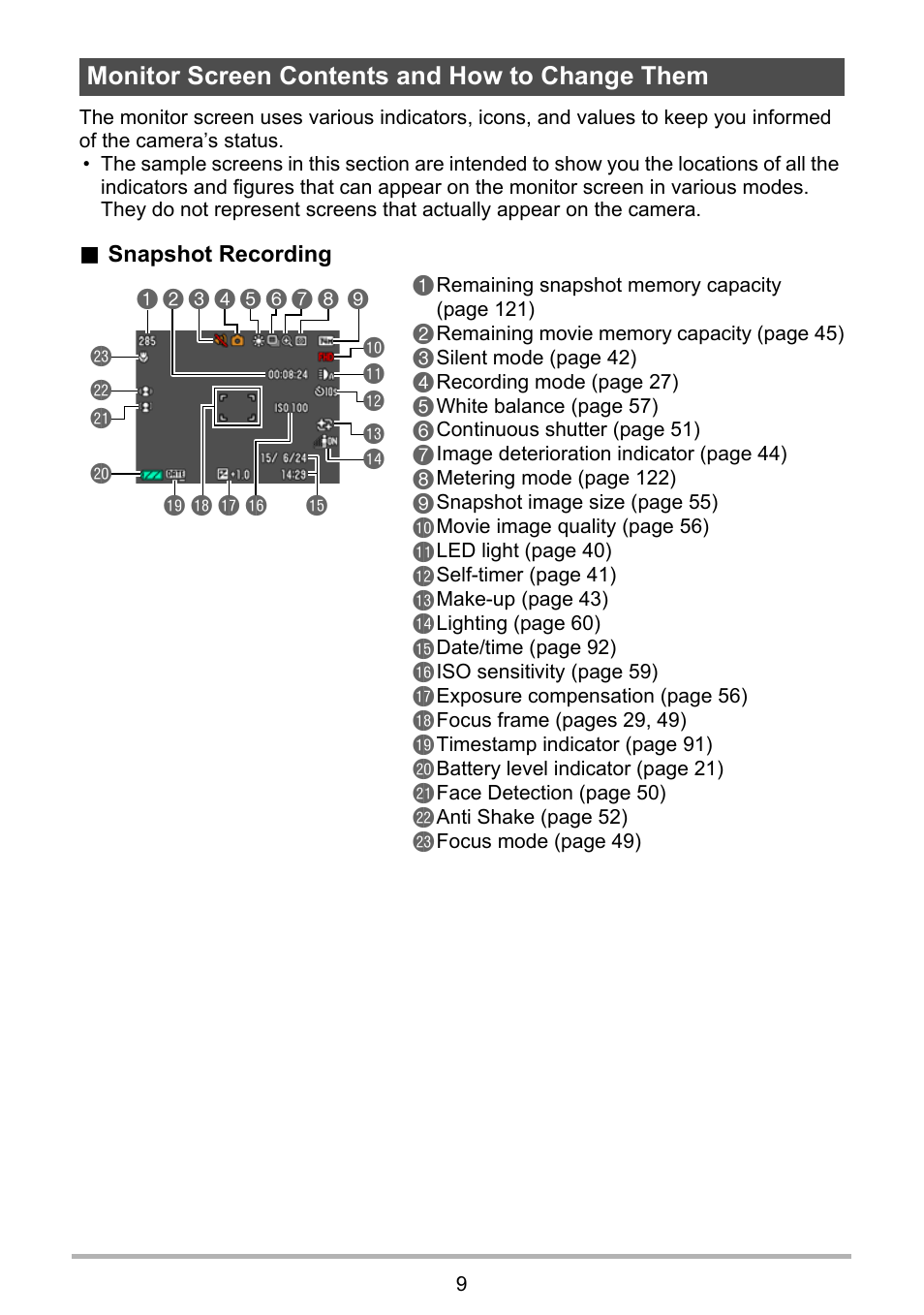 Monitor screen contents and how to change them | Casio EX-MR1 User Manual | Page 9 / 126