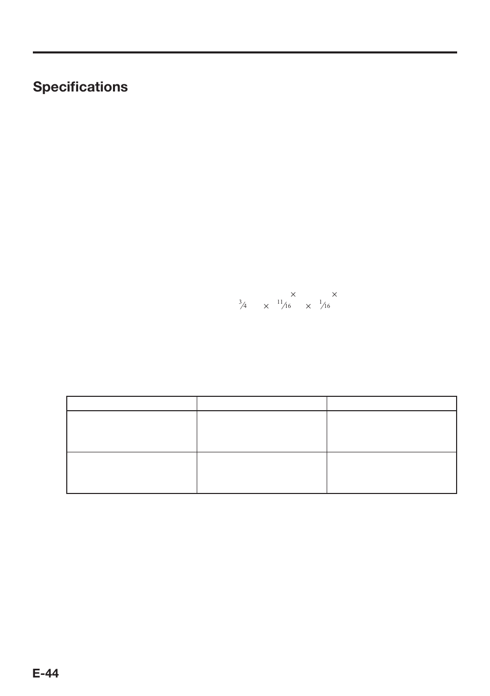 Speciﬁ cations, E-44 | Casio DT-X30 User Manual | Page 46 / 59
