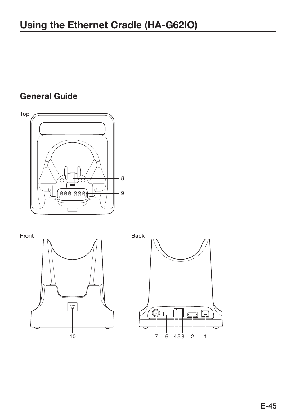 Using the ethernet cradle (ha-g62io), General guide | Casio DT-X30 User Manual | Page 47 / 59