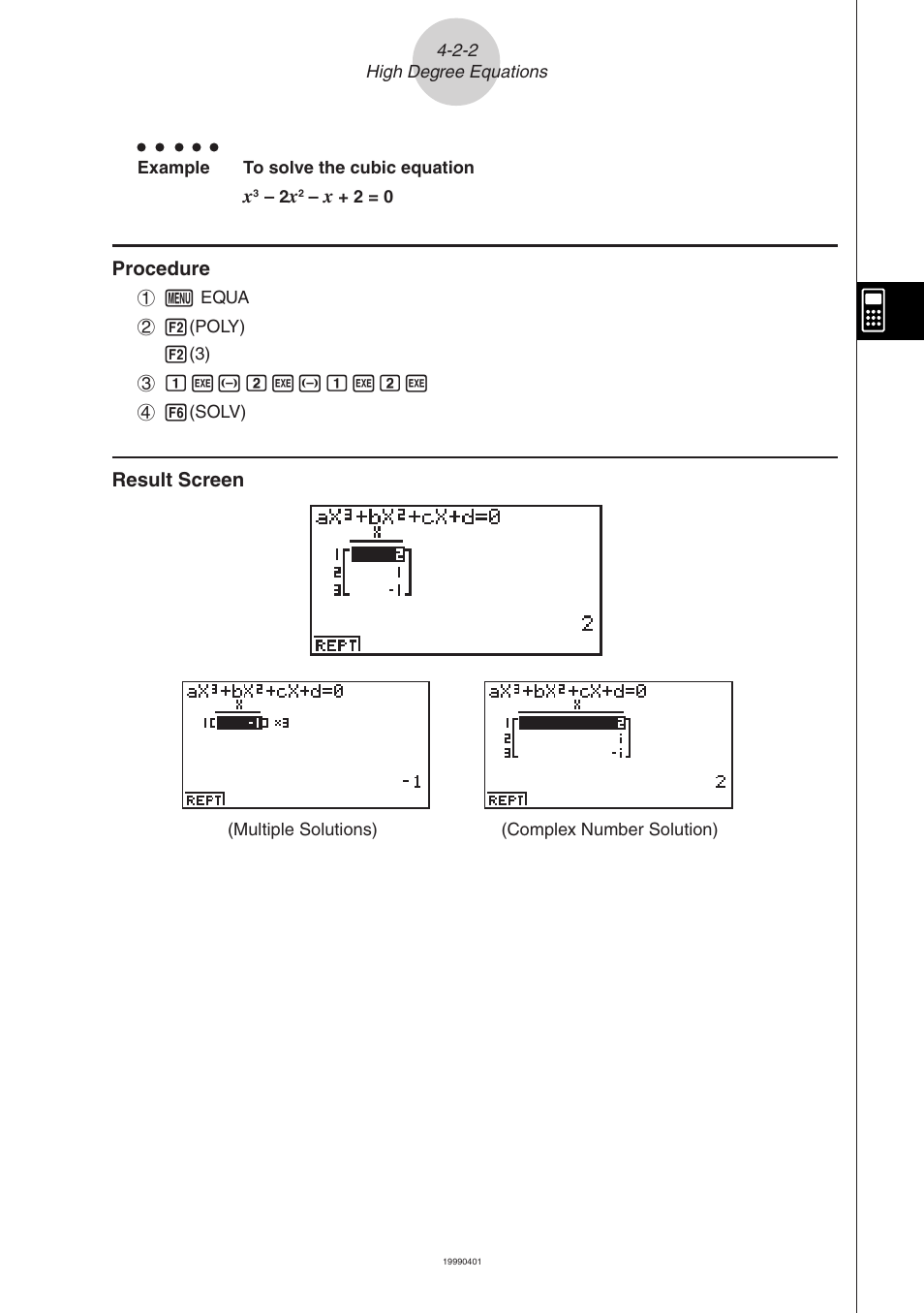 Casio ALGEBRA FX 2.0 Equation Calculations User Manual | Page 5 / 8