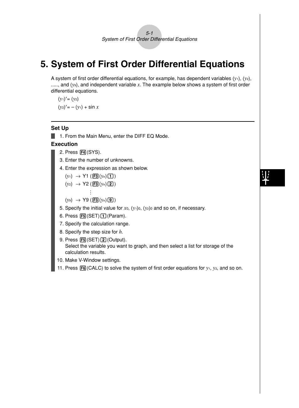 System of first order differential equations | Casio ALGEBRA FX2.0 series User Manual | Page 18 / 22