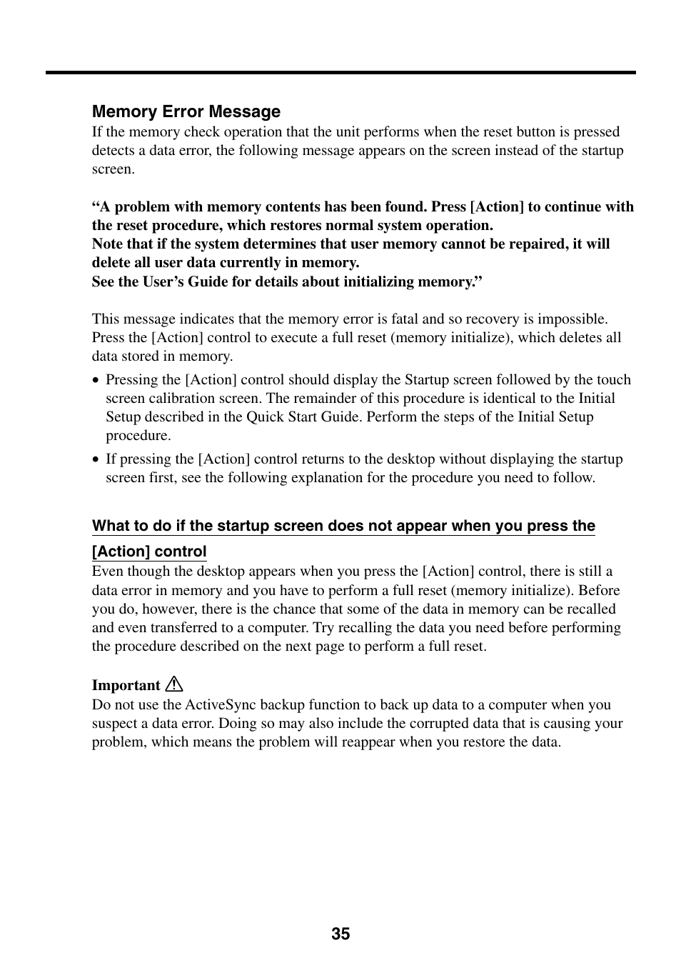 Memory error message | Casio E-200 User Manual | Page 35 / 48