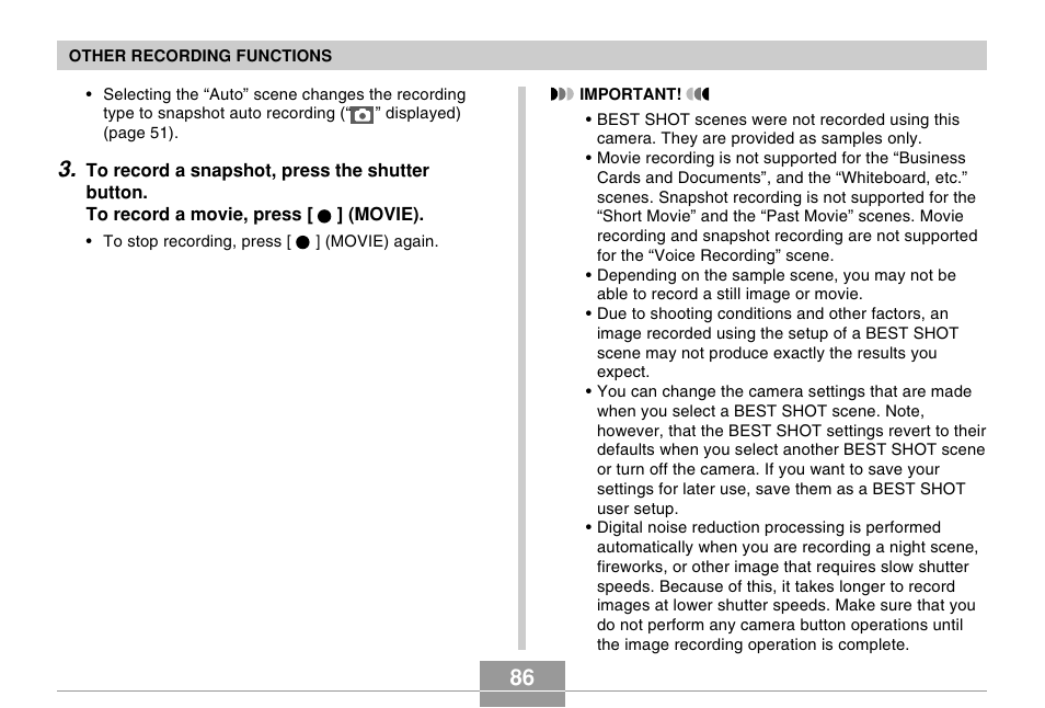 Casio EX-s600 User Manual | Page 86 / 245