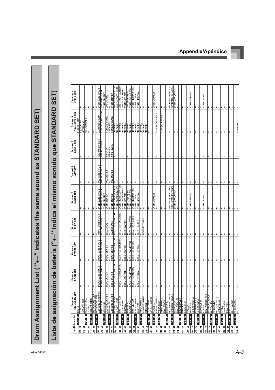 A-3 appendix/apéndice | Casio LK-73 User Manual | Page 17 / 24