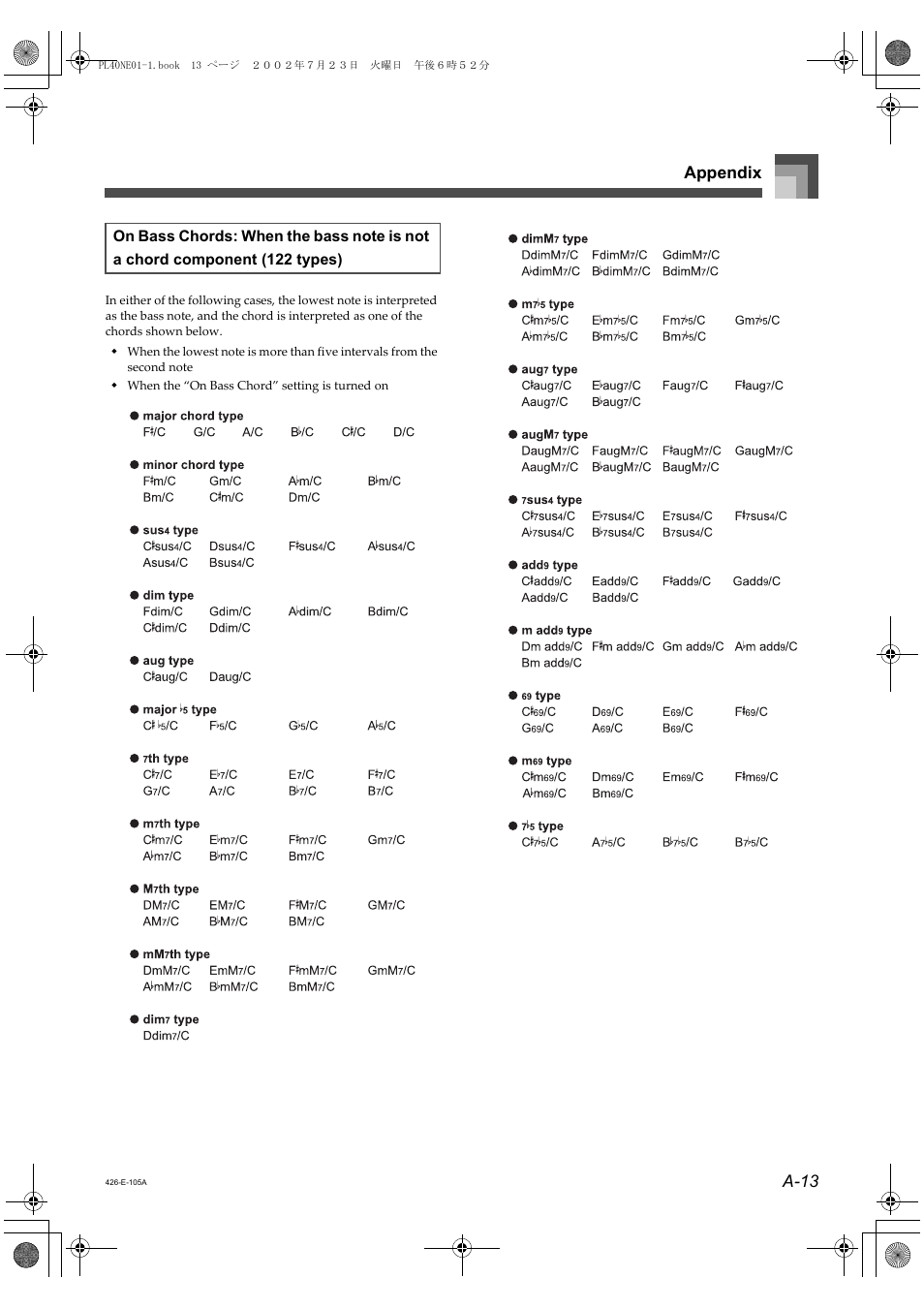 A-13 appendix | Casio PL-40R 4 User Manual | Page 7 / 10