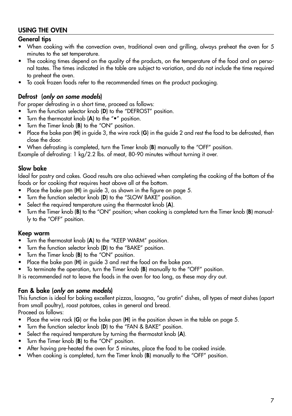 DeLonghi RO2058 User Manual | Page 7 / 24