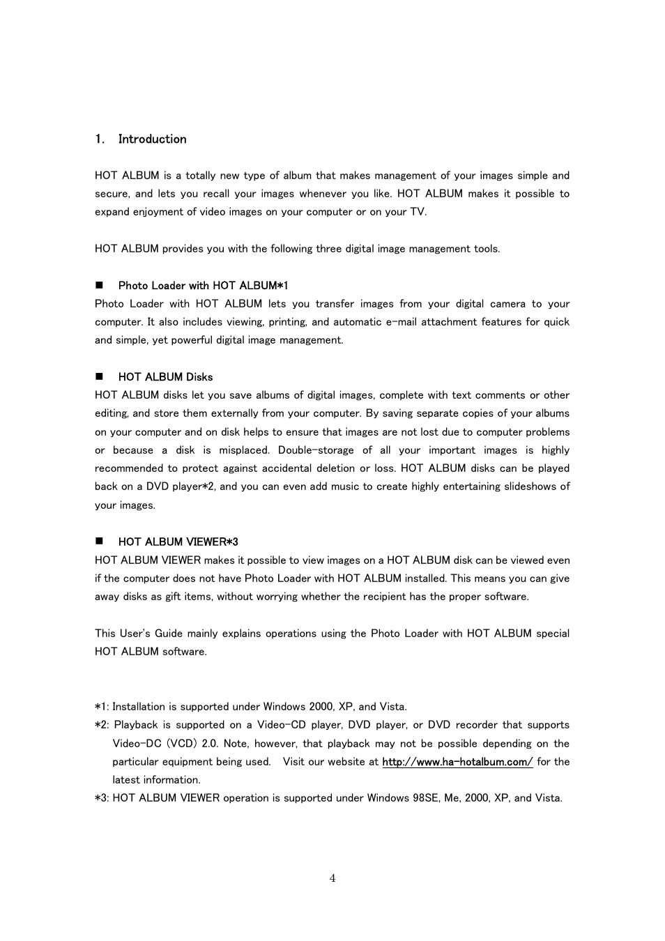 Introduction | Casio Photo Loader with HOT ALBUM User Manual | Page 4 / 174