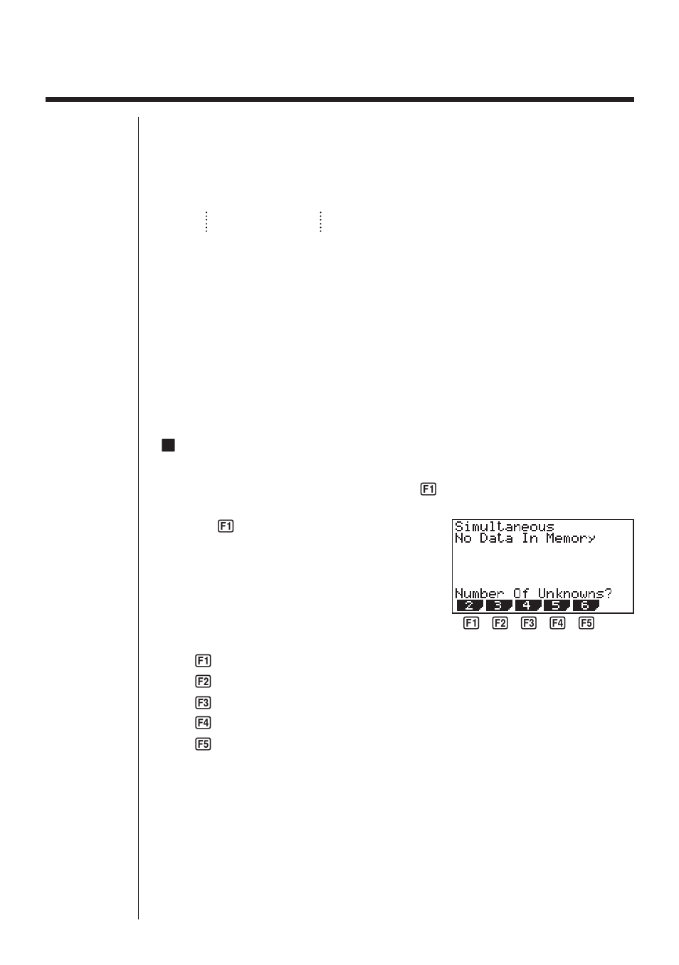 2 linear equations with two to six unknowns, X + b, Y = c | Y + c, Z + d, T + e, U + f, V = g | Casio fx-9750G Equation Calculations User Manual | Page 3 / 9