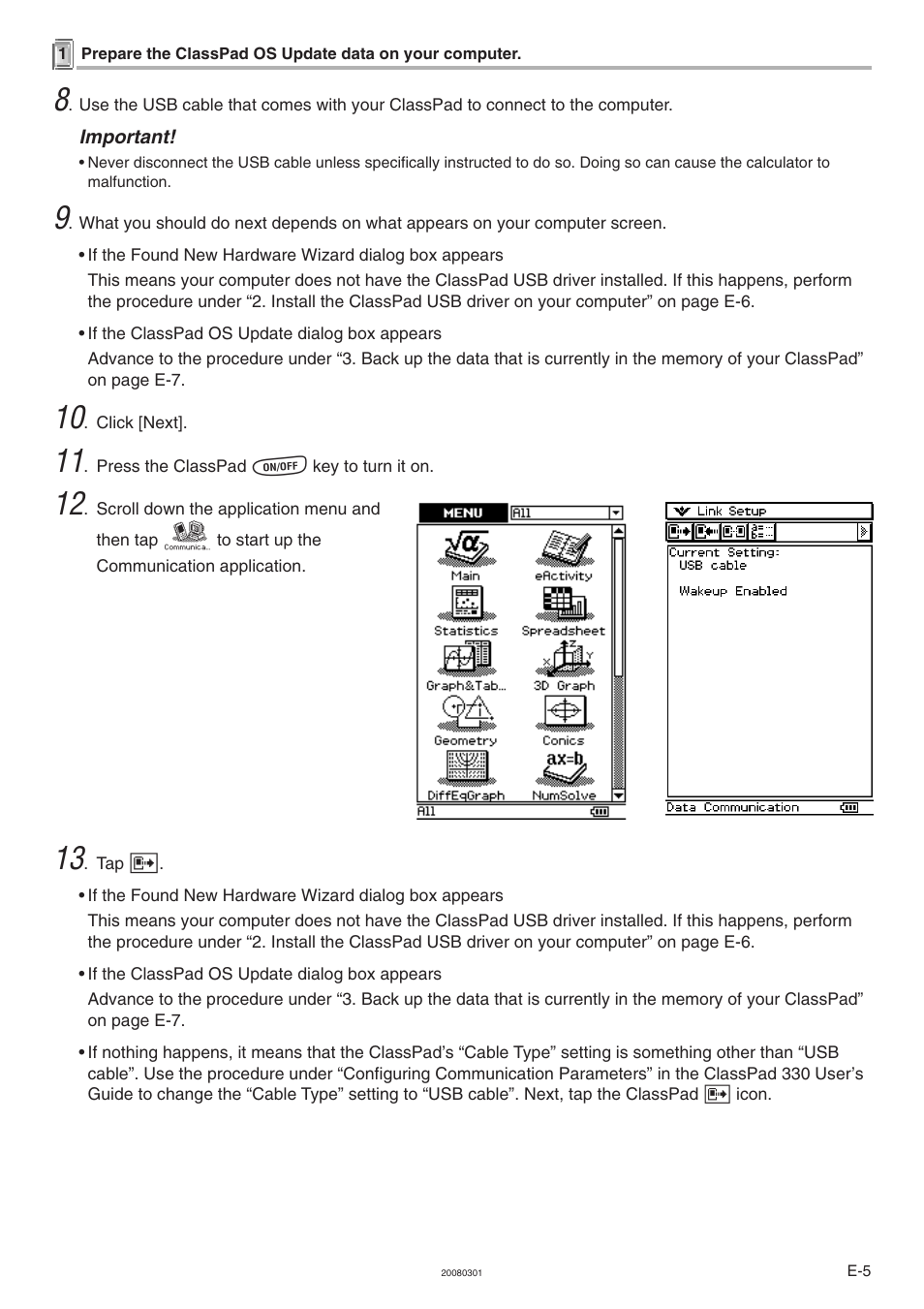 Casio ClassPad 330 V.3.04 OS Update User Manual | Page 6 / 15