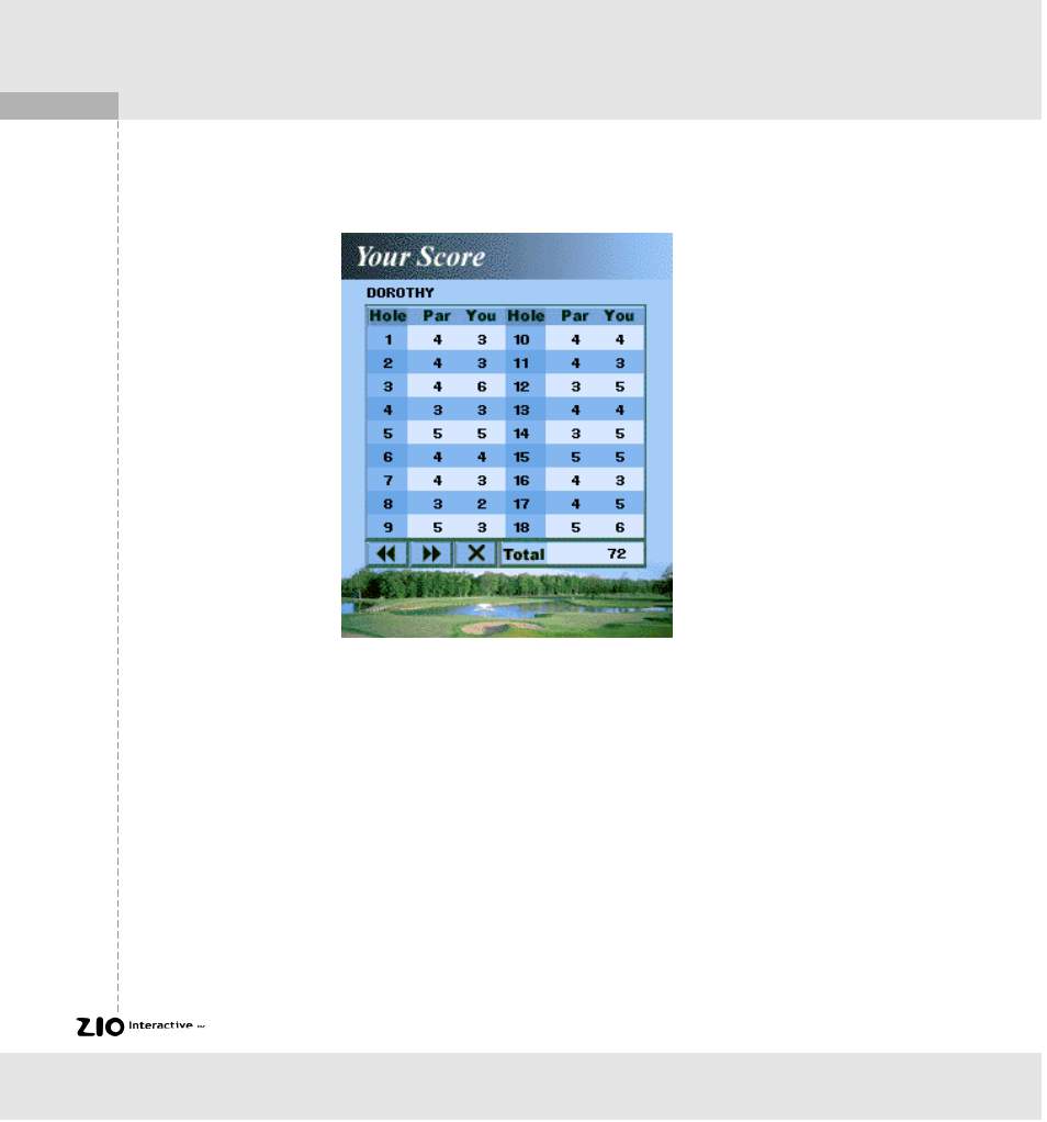 Casio E-125 ZIO Golf V.1.2 User Manual | Page 11 / 17