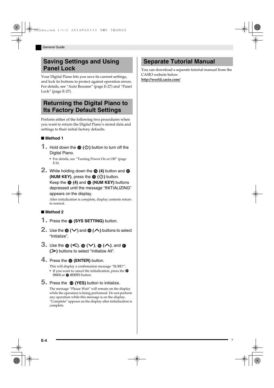 Casio PX-5S User Manual | Page 6 / 44