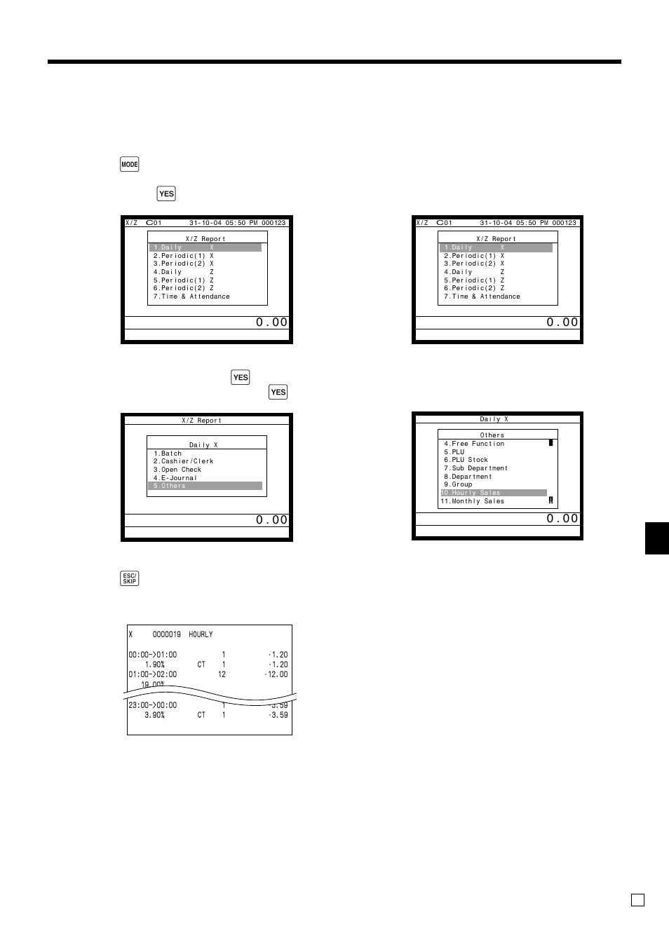 Ad v anced operations, Procedure, Report (by optional remote printer) | Qt-6000 user’s manual | Casio QT-6000 User Manual | Page 87 / 104