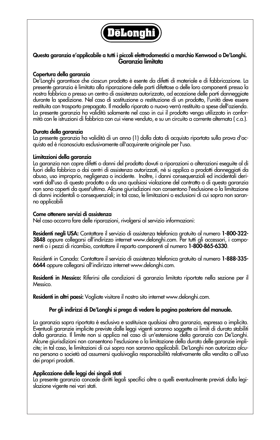 DeLonghi EW0715W User Manual | Page 22 / 23