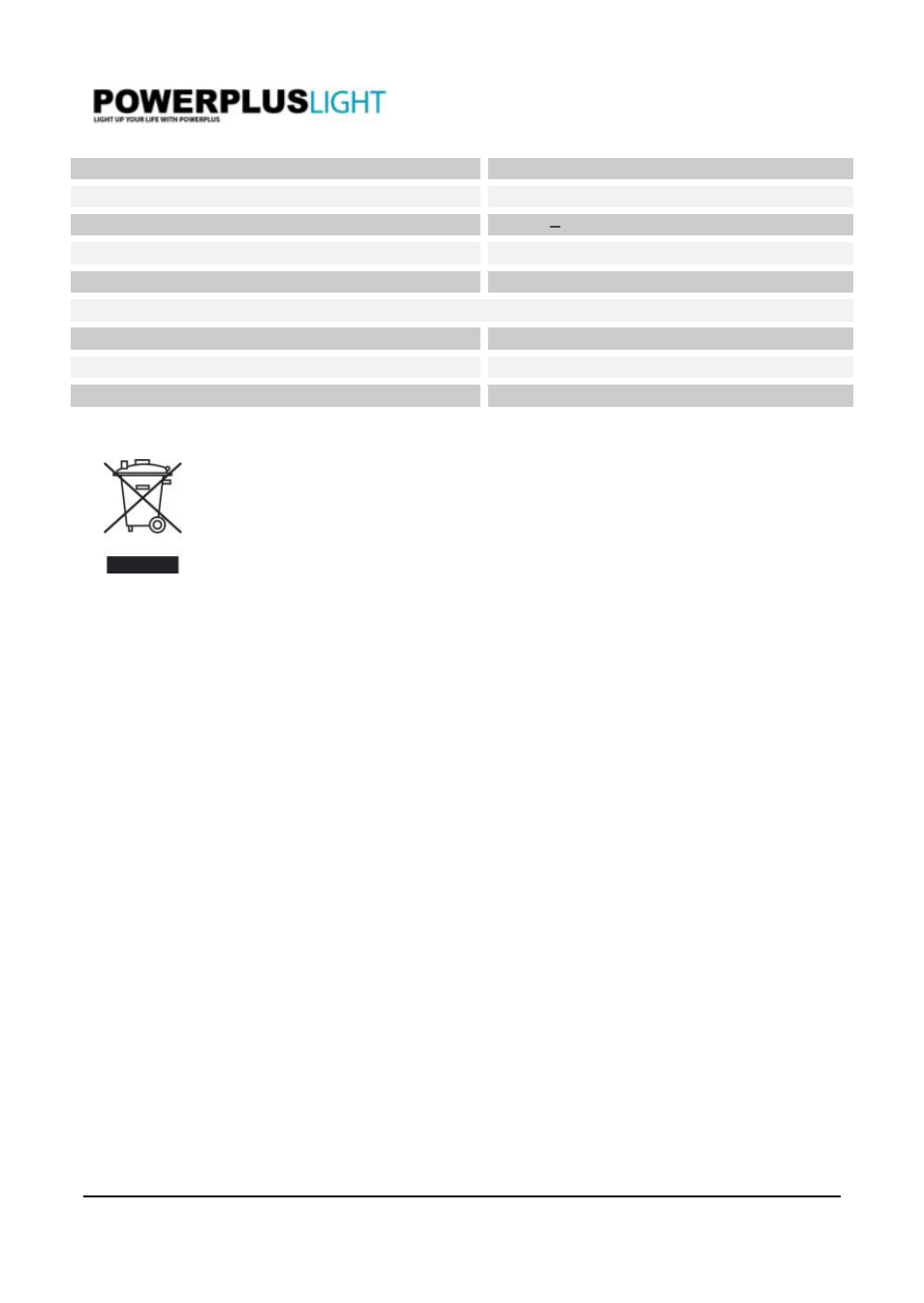 Powerplus POWLI260 LED FLOODLIGHT 50W EN User Manual | Page 2 / 2