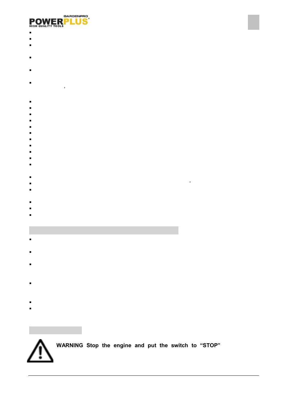 Machine-specific safety warnings, Assembly | Powerplus POWXG4060 LEAF BLOWER 25CC EN User Manual | Page 4 / 9