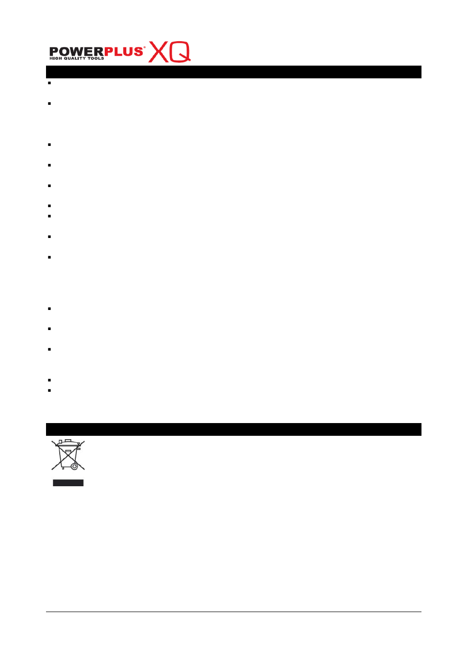 Warranty, Environment | Powerplus POWXQG4040 CHAINSAW 2400W 405MM EN User Manual | Page 17 / 18