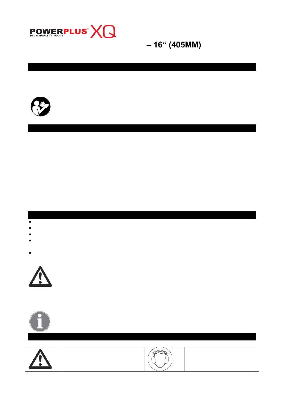 Appliance, Description (fig. a), Package content list | Symbols | Powerplus POWXQG4040 CHAINSAW 2400W 405MM EN User Manual | Page 3 / 18