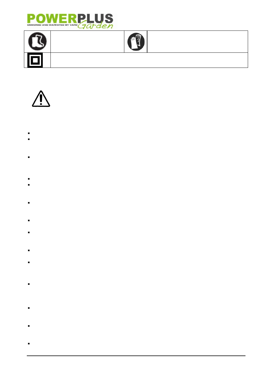 General power tool safety warnings, Work area, Electrical safety | Personal safety | Powerplus POW6103 HEDGE TRIMMER 500W 466MM EN User Manual | Page 3 / 8