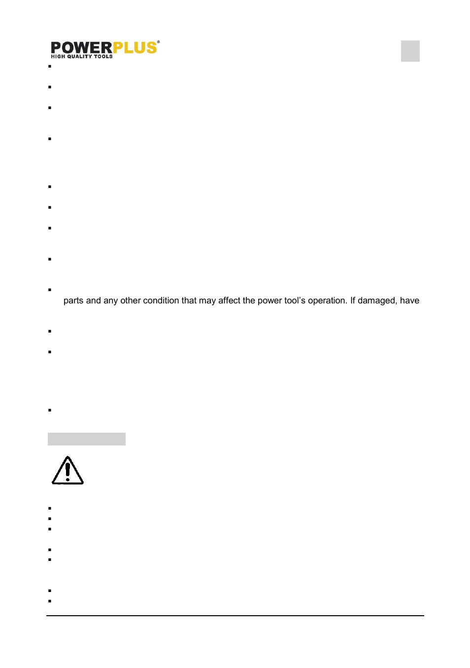 Power tool use and care, Service, Assembly | Saw bench assembly | Powerplus POWX180 BAND SAW 350W EN User Manual | Page 5 / 14