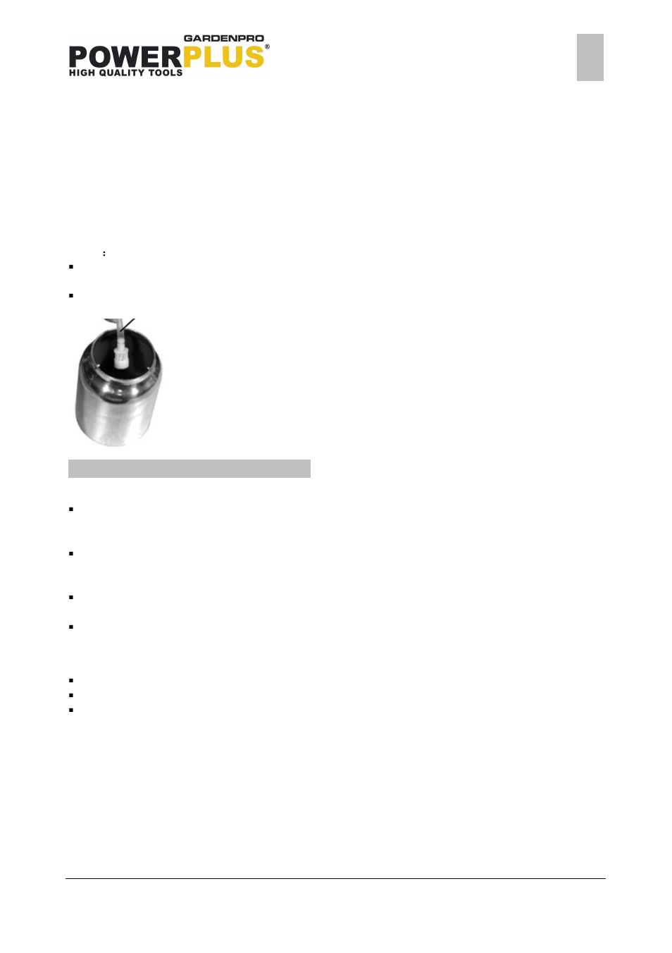 Powerplus POWXG9006 HIGH PRESSURE CLEANER 163CC EN User Manual | Page 9 / 16