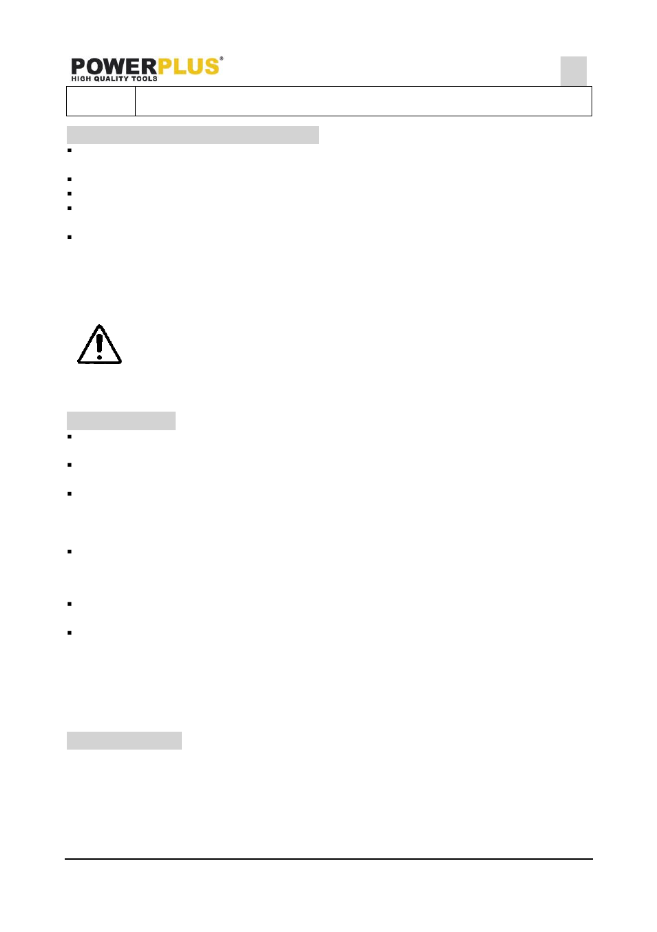 Specific safety warnings, Assembly, Electrical connection | Earth, Operation | Powerplus POWXG9451 PRESSURE PUMP 800W 25L EN User Manual | Page 3 / 8