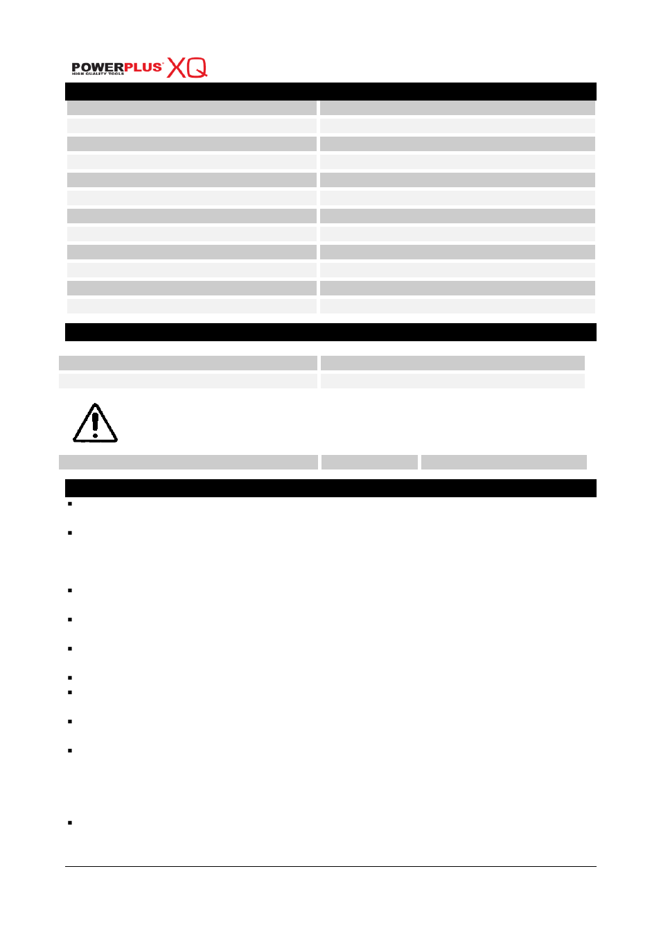 Technical details, Noise, Warranty | Powxqg7510, 14 technical details, 15 noise, 16 warranty | Powerplus POWXQG7510 LAWNMOWER 1800W 460MM EN User Manual | Page 12 / 14