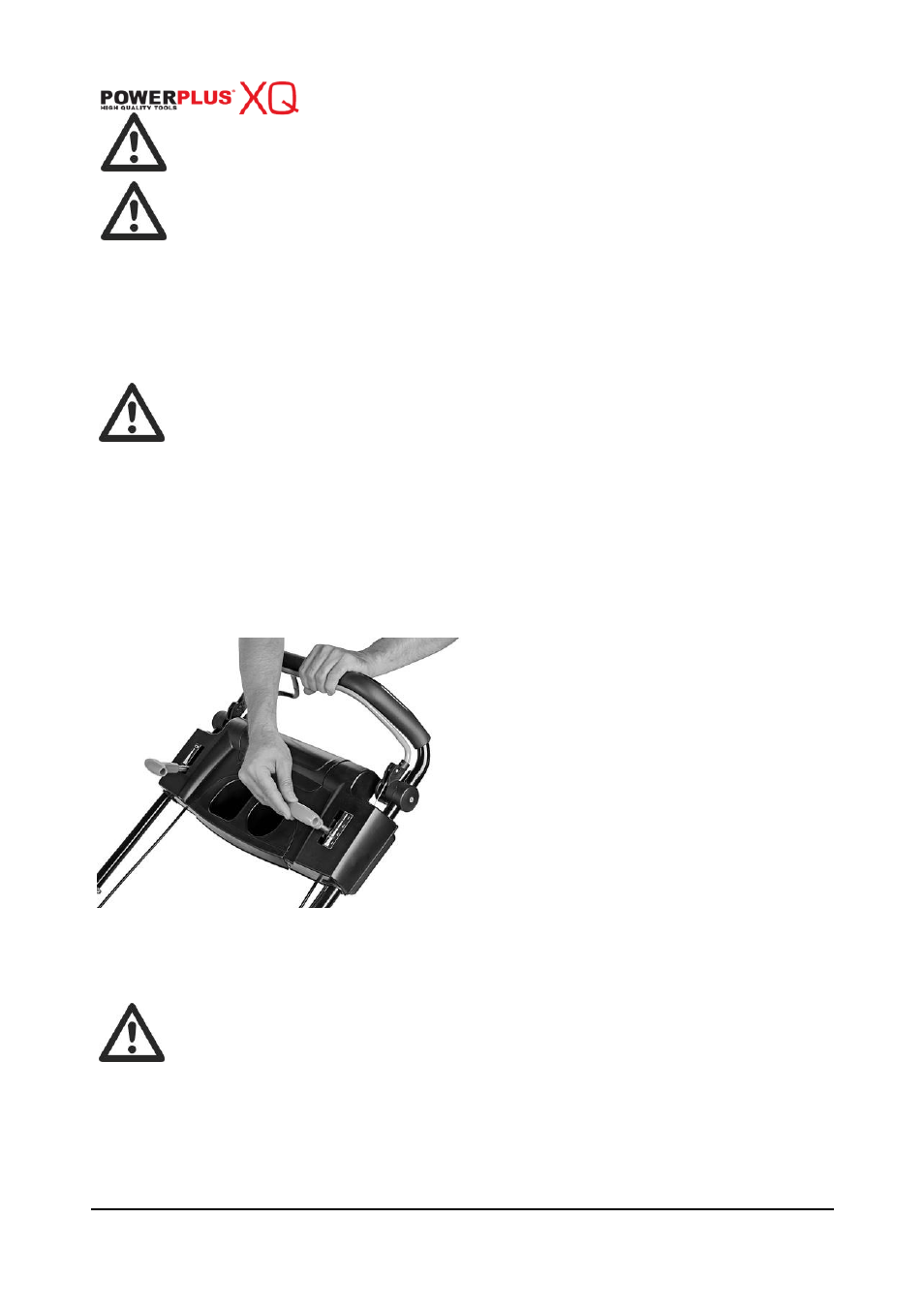 Brake handle, To stop engine, Auto move | Powerplus POWXQG7556 LAWNMOWER 190CC 560MM EN User Manual | Page 12 / 19