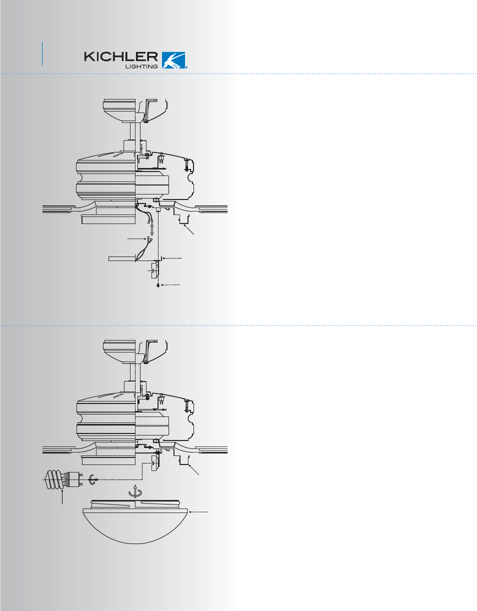 Kcl82-300138-p9, Installing the lamps and glass shade, Installing the socket plate | Kichler 300138 User Manual | Page 10 / 14