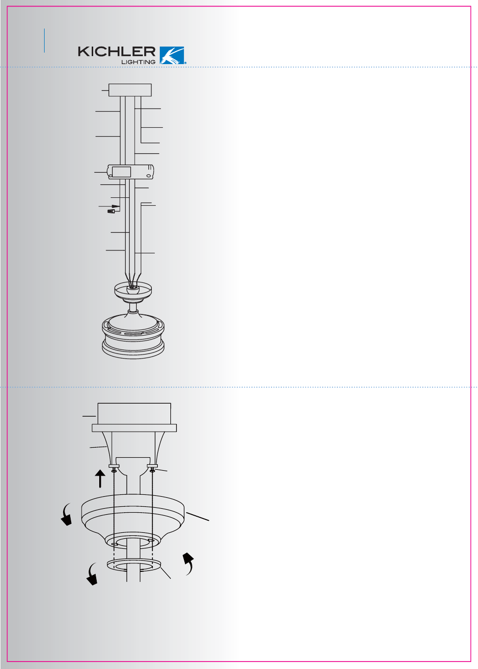 Installing the ceiling canopy | Kichler 300001 User Manual | Page 8 / 14