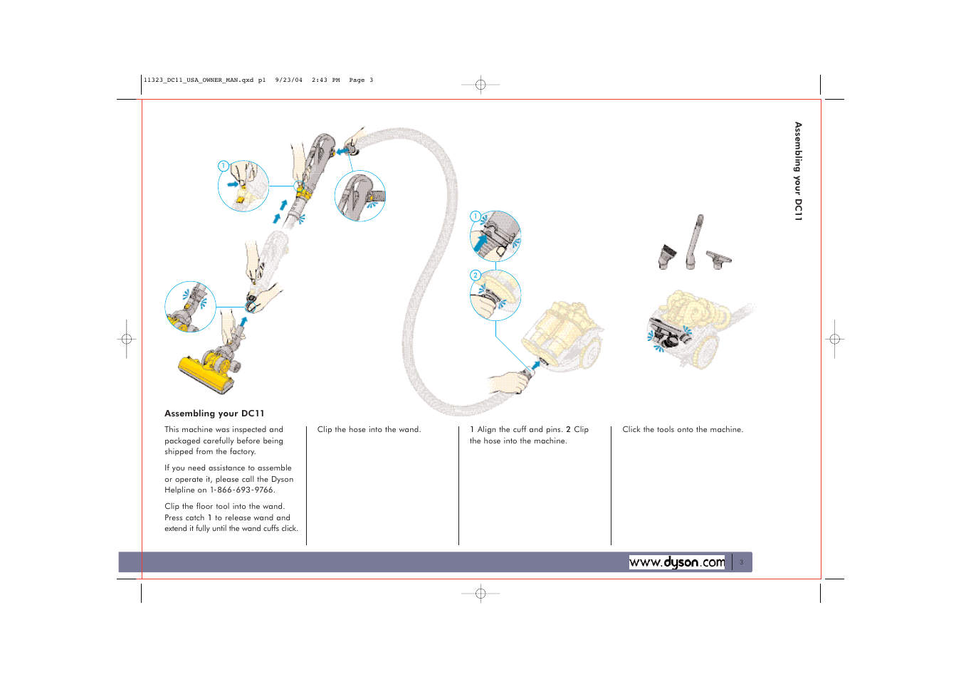 DYSON DC11 User Manual | Page 3 / 16