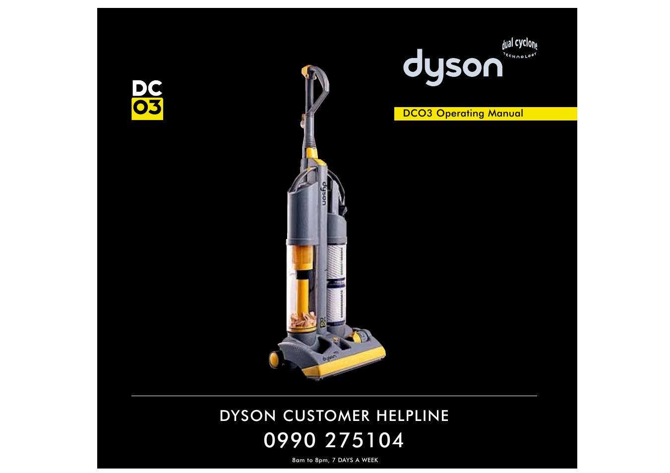 DYSON DC03 User Manual | 6 pages