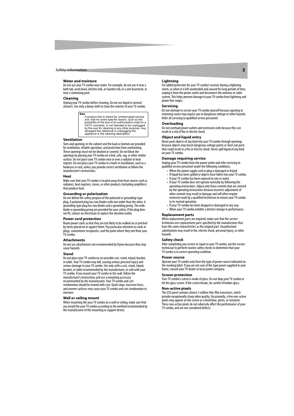Dynex DX-LTDVD20 User Manual | Page 3 / 86