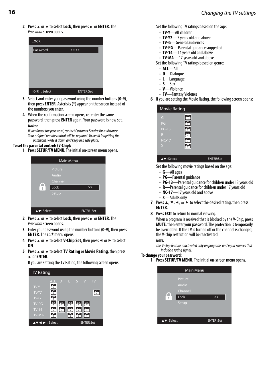 Changing the tv settings | Dynex DX-LTDVD22-09 User Manual | Page 16 / 36