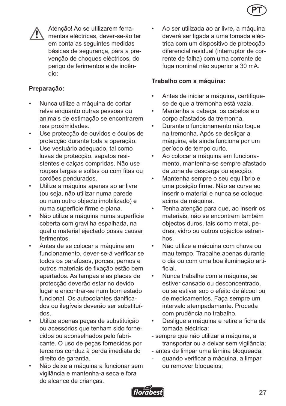 Florabest FMH 2400 A1 User Manual | Page 27 / 58
